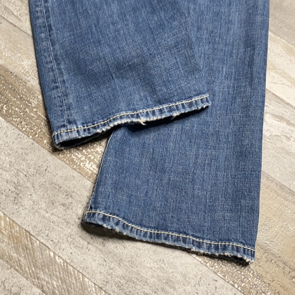 Women's Seven7 Flare Leg Factory Distressed Jeans - Picture 12 of 12